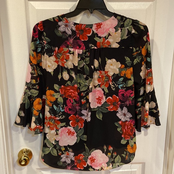 INC (International Concepts) floral blouson top - Picture 3 of 10